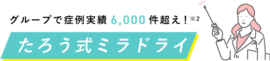 ワキガ・多汗症治療 ミラドライ グループで症例実績2500件超え！ミセル式ミラドライ